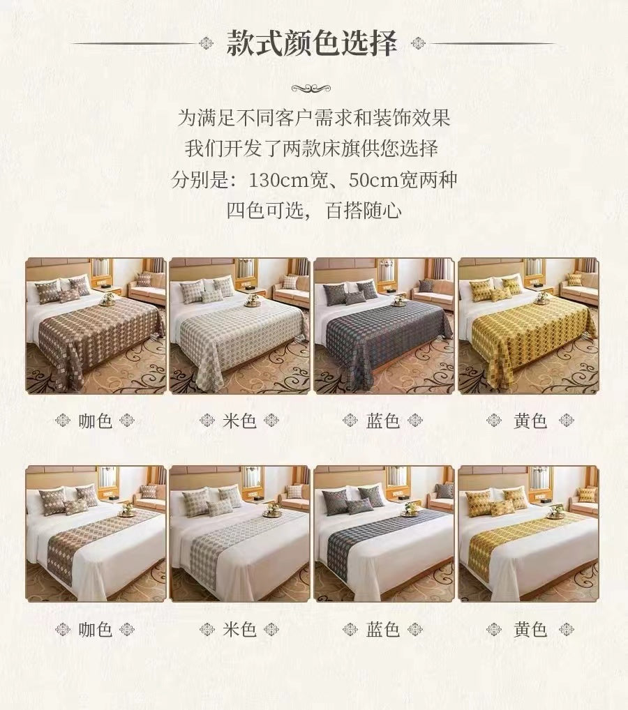 Hotel bed end towel